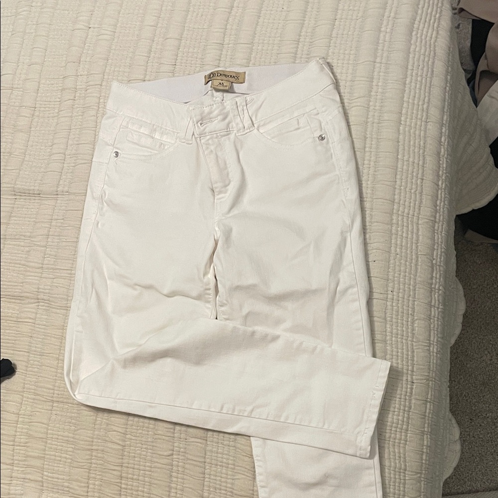Democracy Crisp White Pants